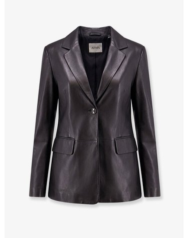 [해외직구] 아르마 SEMA 싱글브레스트 레더 블레이저 019L266062BLACK B0652363875