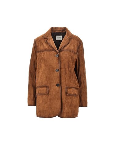 [해외직구] 26 F/W 아르마 스웨이드 레더 싱글브레스트 자켓 006L26603502SADDLE B0132361965