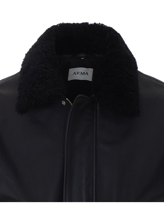 아르마 [해외직구] 26 F/W 아르마 BARI 레더 자켓 024G266024.05/BLACK B0012312730 착용컷