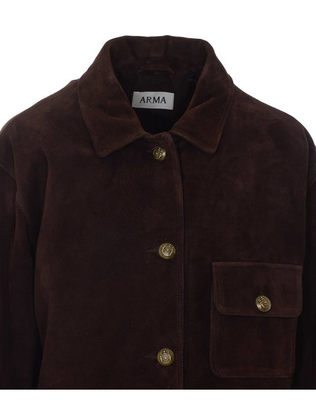 아르마 [해외직구] 26 F/W 아르마 ROSIA GRITTY 스웨이드 자켓 008L266047.02/CHARCOAL BROWN B0012317205 착용컷