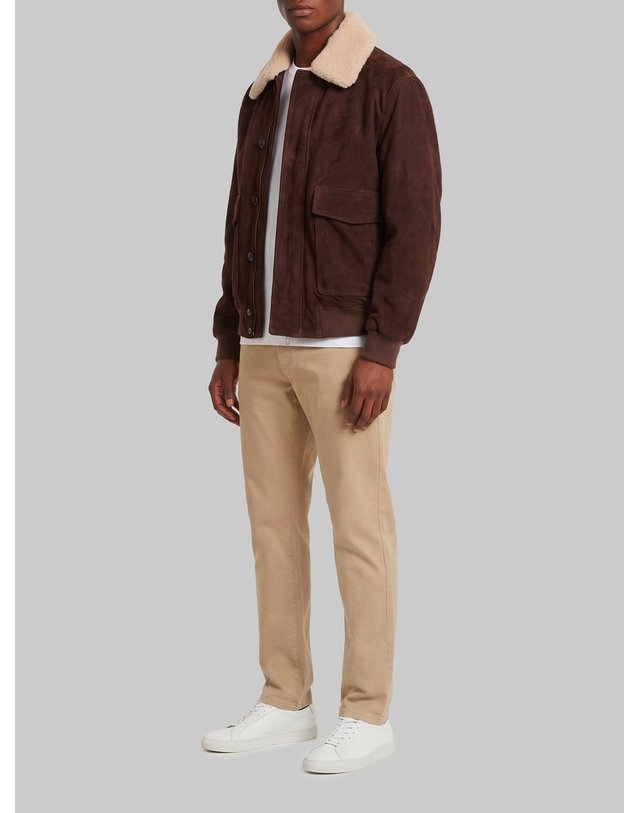 아르마 [해외직구] 26 F/W 아르마 BARI GRITTY 스웨이드 봄버 003G266024.05CH BROWN B0022322465 착용컷
