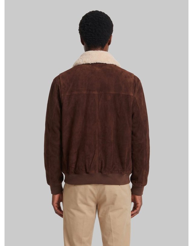 아르마 [해외직구] 26 F/W 아르마 BARI GRITTY 스웨이드 봄버 003G266024.05CH BROWN B0022322465 착용컷