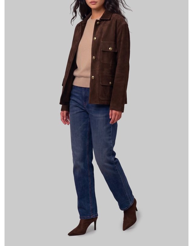 아르마 [해외직구] 26 F/W 아르마 ROSIA GRITTY 스웨이드 자켓 008L26604702 B0022326928 착용컷