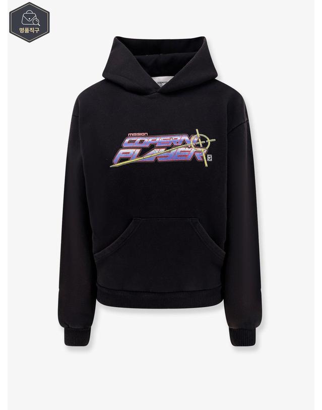 코페르니 [해외직구] 25 F/W 코페르니 코튼 후드 맨투맨 COPJS15PF5018BLKMUL B0651746949 착용컷