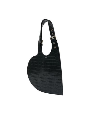 [해외직구] 26 S/S 코페르니 CROCO 벨트 하트 숄더 백 COPERNI 레더 블랙 COPBA112F6075-BLK B0731880544