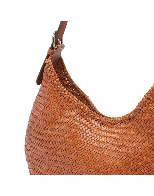 드래곤 디퓨전 [해외직구] 26 F/W 드래곤 디퓨전 루나 MEZZA 숄더 백 8021/TAN BLACK EDGE B0012291612 착용컷