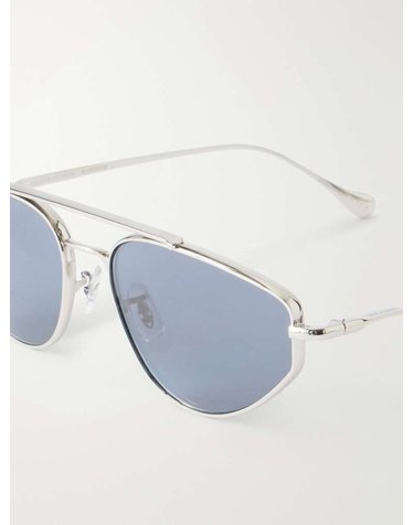 [해외직구] 올리버 피플스 JIL SANDER 에디션 5 DOUBLEBRIDGE 에비에이터 실버톤 메탈 선글라스 0OV1371ST B0082122392