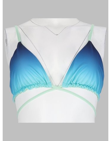 [해외직구] 26 F/W 카사블랑카 탑 비키니 콘 STAMPA 그레디언트 E PERLINE W-PF26-SWM-083_01BLUE/GREENGRADIENT B0042067638