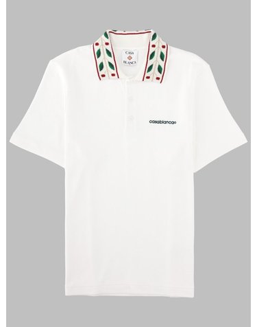 [해외직구] 26 F/W 카사블랑카 폴로 LAUREL M-PF26-JTP-499_01BRIGHTWHITE B0042150292