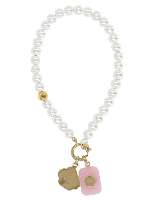 카사블랑카 [해외직구] 26 S/S 카사블랑카 콜라나 아이콘 펄 A-SS26-JW-395_01BRASS/PEARL/QUARTZ B0042009769 착용컷