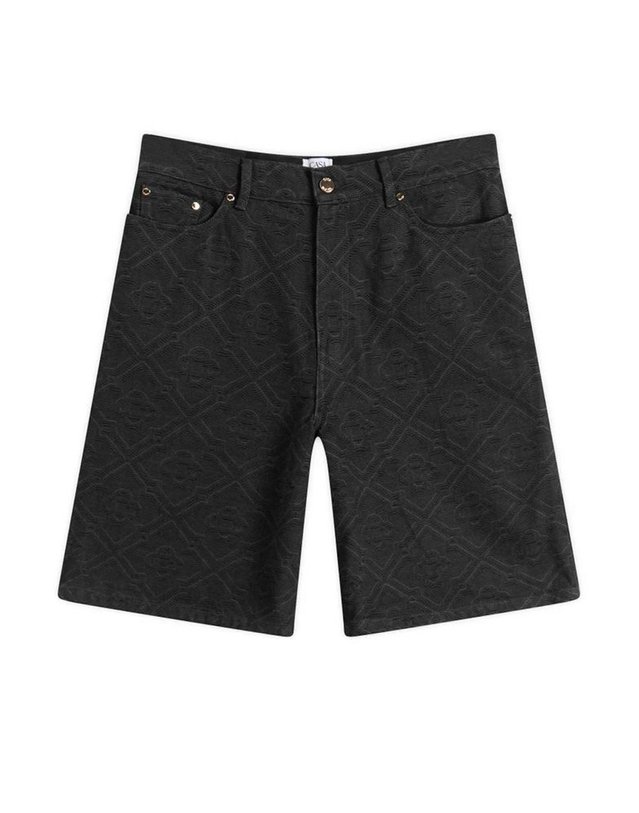 카사블랑카 [해외직구] 26 S/S 카사블랑카 LASER 모노그램 데님 쇼츠 SP26TR39701 B0021928697 착용컷