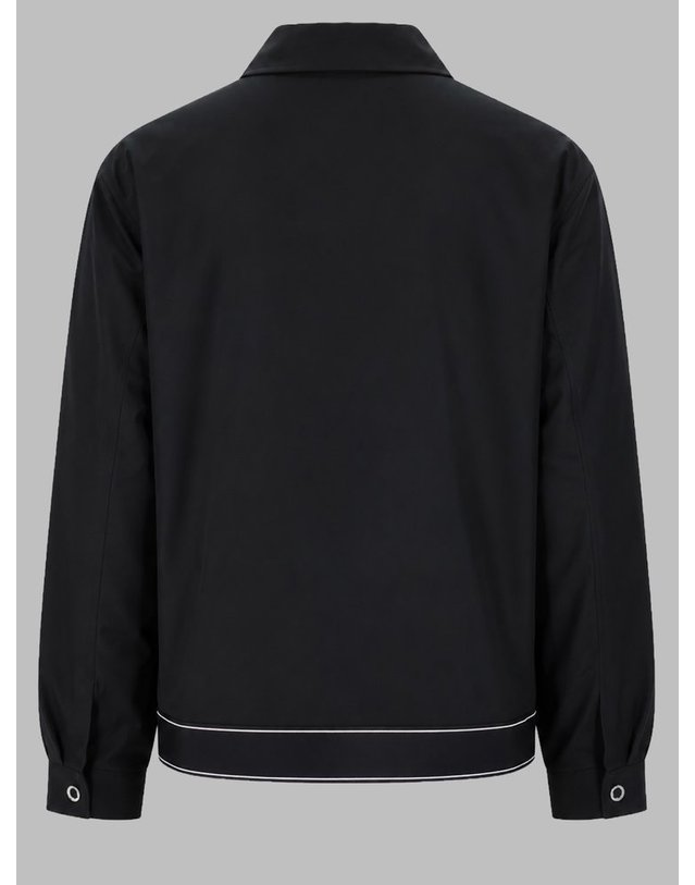 카사블랑카 [해외직구] 26 F/W 카사블랑카 GIACCA SPORTIVA 콘 지퍼 M-PF26-JK-526_01BLACK B0042261641 착용컷