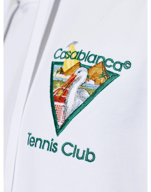 카사블랑카 [해외직구] 카사블랑카 테니스 클럽 엠브로이드 후드 MPF26JTP29201WHITELOOP B0192308523 착용컷