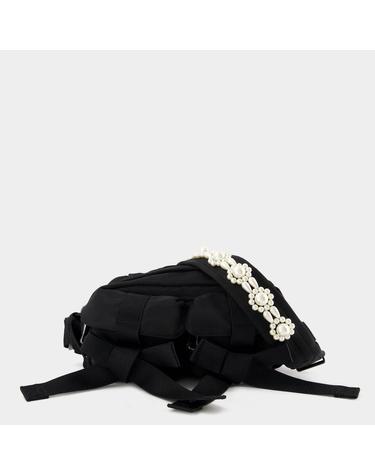 [해외직구] 24 F/W 시몬 로샤 보우 크로스바디 시모네 ROCHA 나일론 블랙 BAG149B 0761-BLACK/PEARL B0731434694