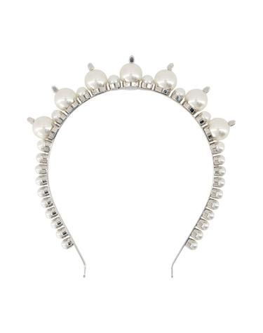 [해외직구] 25 F/W 시몬 로샤 TIARA 헤어 클립 시모네 ROCHA 펄 화이트 HB44 0906 B0731757323