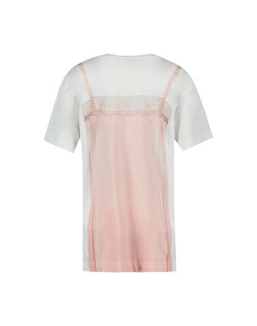 [해외직구] 26 F/W 시몬 로샤 슬립 드레스 트롬프 LOEIL 티셔츠 시모네 ROCHA 코튼 화이트 5195P75AB 0569-WHITE/SOFT PINK B0732175202