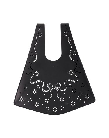 [해외직구] 26 F/W 시몬 로샤 미니 레이저컷 쇼퍼 백 시모네 ROCHA 레더 블랙 BAG226 0840-BLACK B0732250988