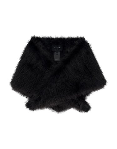 [해외직구] 26 F/W 시몬 로샤 NECKERCHIEF 스카프 시모네 ROCHA 페이크 퍼 블랙 1049B 1090-BLACK/JET B0732336465