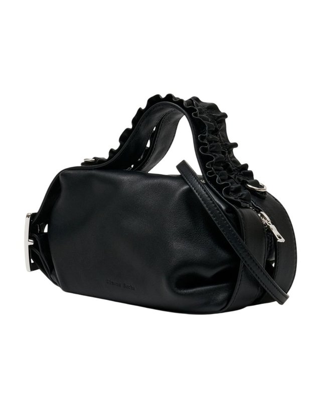 시몬로샤 [해외직구] 26 S/S 시몬 로샤 미니 바이커 프릴 벨트 백 시모네 ROCHA 레더 블랙 BAG202F 0809 B0731956721 착용컷