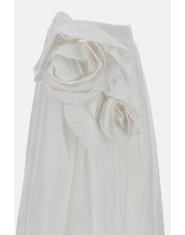 시몬로샤 [해외직구] 시몬 로샤 PRESSED ROSETTE BASQUE 스커트 3199R1287 WHITE B0441972963 착용컷