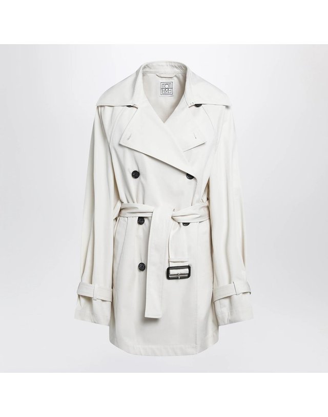 토템 [해외직구] 26 S/S 토템 아이보리 더블브레스티드 코튼 트렌치 코트 262-WRO0288FB0605-009 B0052046897 착용컷