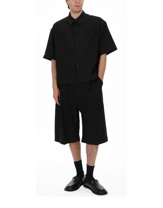 스튜디오 니콜슨 [해외직구] 26 S/S 스튜디오 니콜슨 와이셔츠 SANKO SANKOSNM-1267_BLACK B0042009982 착용컷