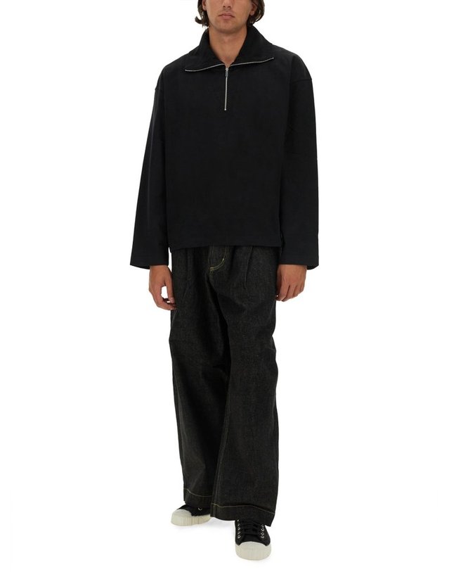 스튜디오 니콜슨 [해외직구] 26 F/W 스튜디오 니콜슨 판탈로네 인 데님 PUCHSNM-1244_BLACK B0042295684 착용컷