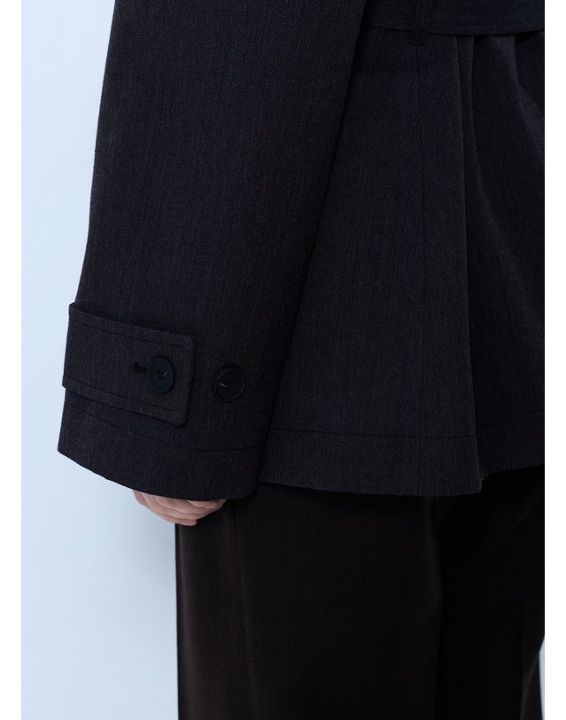 스튜디오 니콜슨 [해외직구] 26 F/W 스튜디오 니콜슨 LURIE 벨트 크롭 자켓 LURIE SNW - 1902 B0112366225 착용컷
