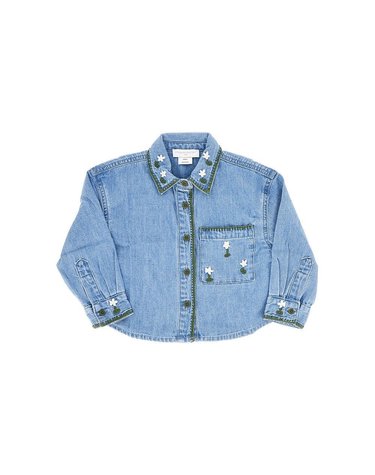 [해외직구] 26 F/W 스텔라 맥카트니 엠브로이드 데님 셔츠 KIDS (KIDS 상품) TZ5A10606 B0132359106