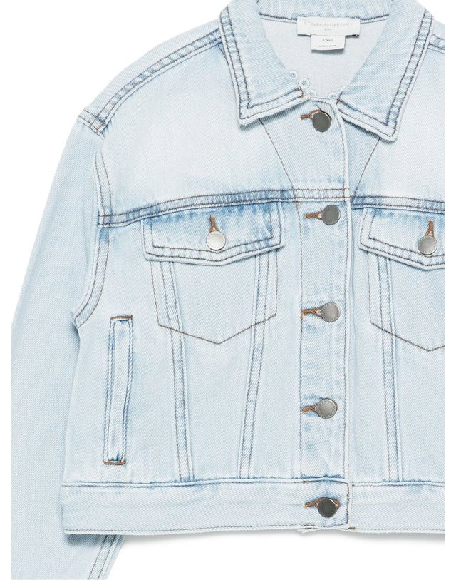 스텔라맥카트니 [해외직구] 스텔라 맥카트니 라이트 블루 데님 자켓 (KIDS 상품) TY2A67Z0746600 B0301978493 착용컷