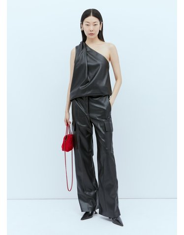 [해외직구] 23 F/W 스텔라 맥카트니 카고 비건 레더 팬츠 6401423BU3931000 B0110819593
