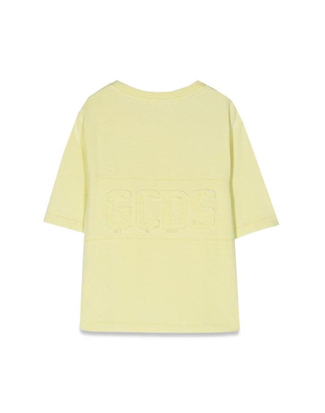 지씨디에스 [해외직구] 23 S/S GCDS 티셔츠 로고 (KIDS 상품) DMM00AK_LAC0130865 B0041487260 착용컷