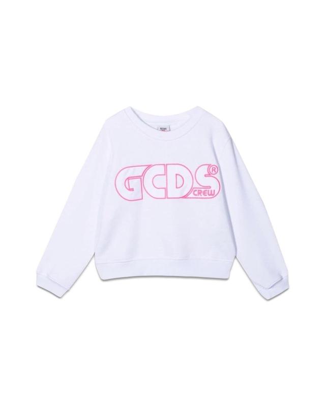지씨디에스 [해외직구] 21 F/W GCDS 맨투맨 크롭 걸 (KIDS 상품) 028653K_001 B0041541416 착용컷