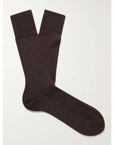 [해외직구] 23 S/S 팔케 노 2 리브드 캐시미어블렌드 양말 14459 B0080059732