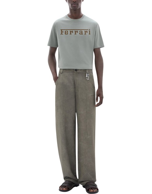 페라리 [해외직구] 페라리 코튼 티셔츠 WITH FERRARI 로고 CJNTH0006JCO0045GREY B0192337201 착용컷