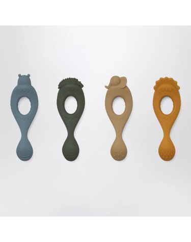 [해외직구] 26 F/W 리우드 LIVA 셋 오브 4 실리콘 SPOONS (KIDS ) LW15223PVC-1118 B0052306734