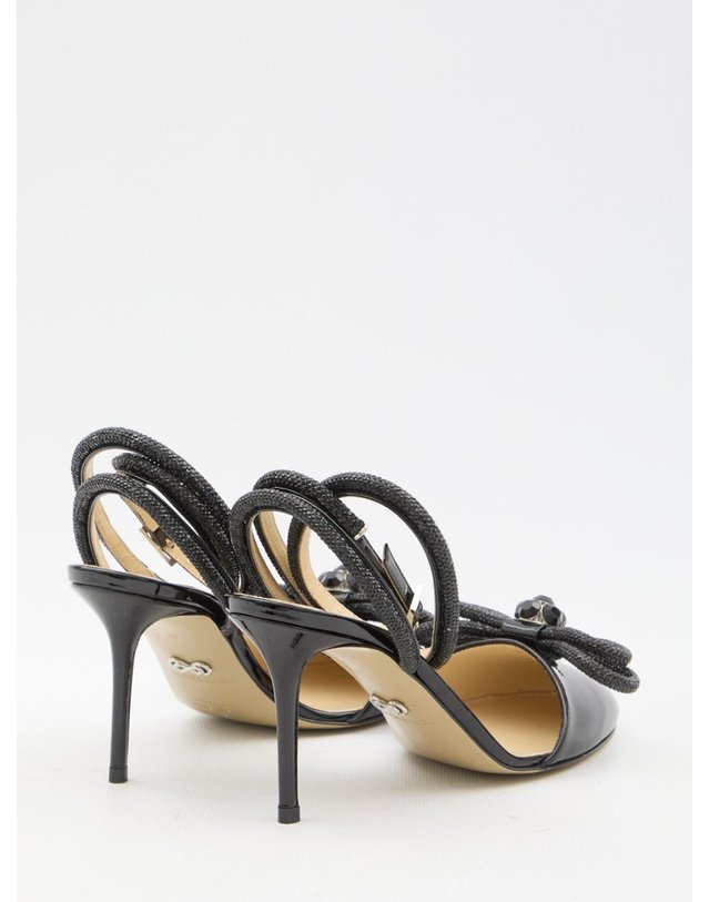 마하앤마하 [해외직구] 24 F/W 마하 앤 마하 더블 보우 클로즈 토 샌들 PF24-S0792-85PATBLK B0021323008 착용컷