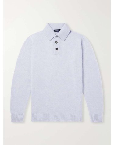 [해외직구] 톰 스위니 캐시미어 & 실크 폴로 셔츠 AW26-LS_P10-BLU B0082325558