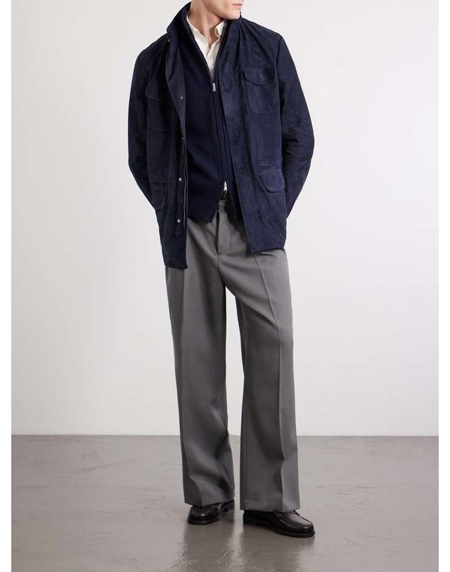 톰 스위니 [해외직구] 톰 스위니 필드 스웨이드 자켓 SS25-JK21-NAV 7406 - SUEDE UNLINED B0082119541 착용컷