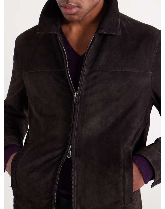 톰 스위니 [해외직구] 톰 스위니 스웨이드 봄버 자켓 SS26-BJK08-DKBR 7405 - SUEDE B0082119970 착용컷