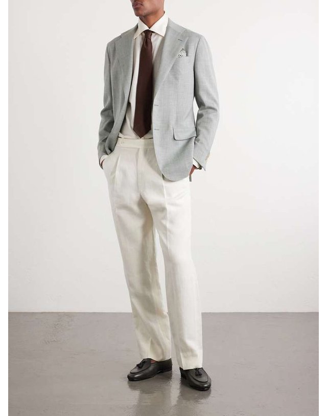 톰 스위니 [해외직구] 톰 스위니 울 실크 & 린넨블렌드 블레이저 SS26-SB_JK12-SAG N771040 - SUMMERTIME B0082125877 착용컷