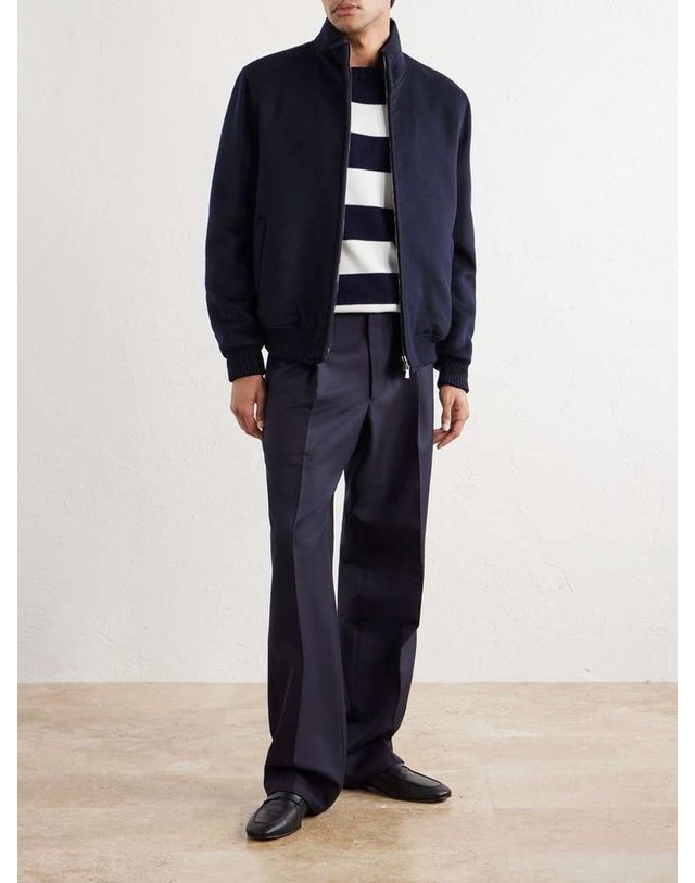 톰 스위니 [해외직구] 톰 스위니 울 & 캐시미어블렌드 플란넬 봄버 자켓 AW23-JK17 B0082304683 착용컷