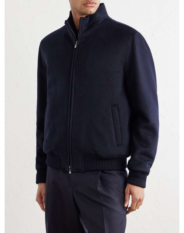 톰 스위니 [해외직구] 톰 스위니 울 & 캐시미어블렌드 플란넬 봄버 자켓 AW23-JK17 B0082304683 착용컷