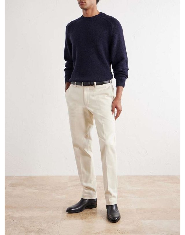 톰 스위니 [해외직구] 톰 스위니 울 & YAKBLEND 스웨터 AW26-SW_KN07-NVY B0082314346 착용컷