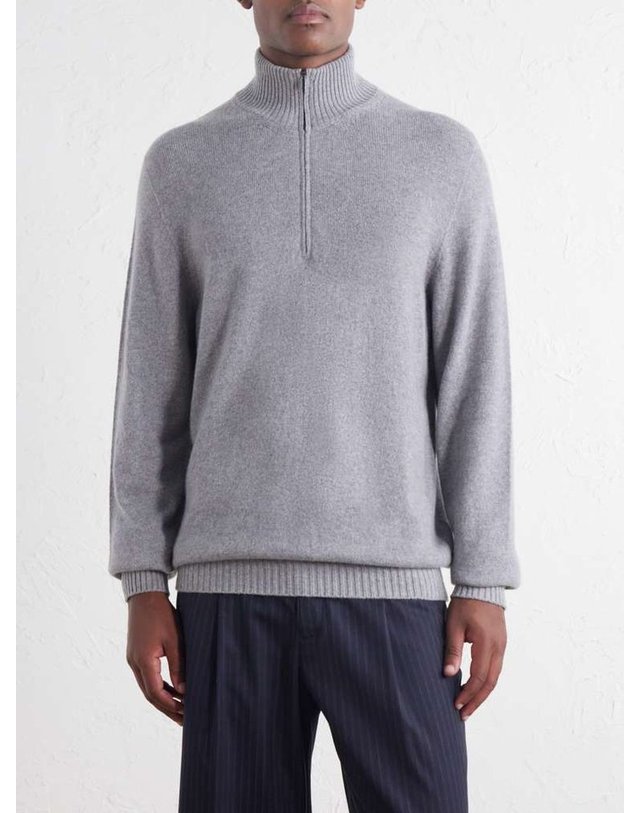 톰 스위니 [해외직구] 톰 스위니 캐시미어 하프지퍼 스웨터 AW25-SW19A B0082316497 착용컷