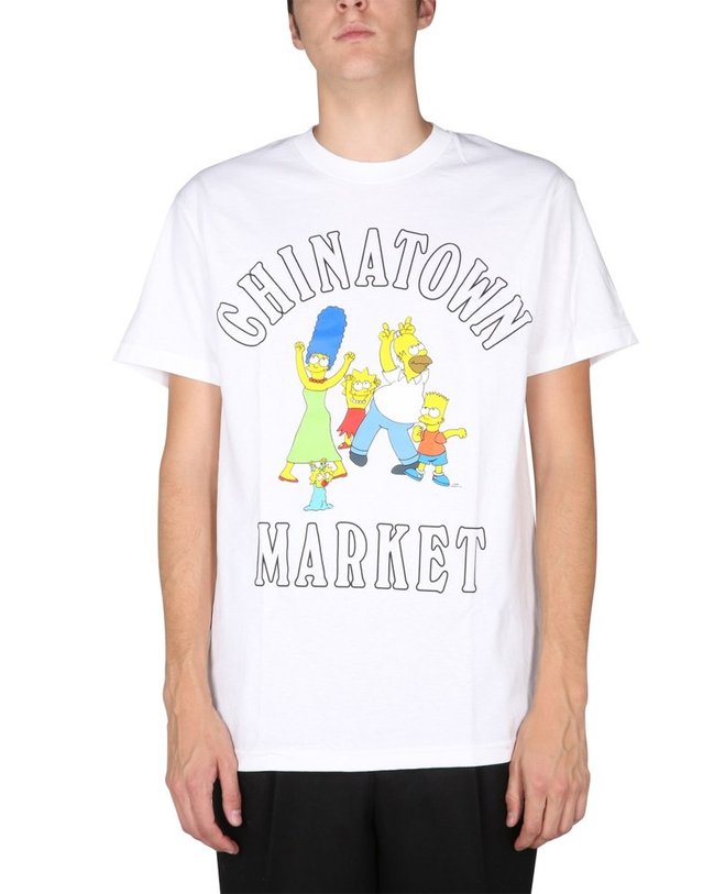 차이나타운마켓 [해외직구] 21 F/W 차이나타운 마켓 FAMILY SIMPSON 티셔츠 CTM1990346_WHITE B0040173393 착용컷