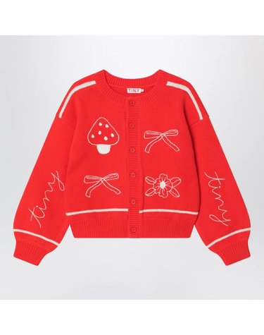 [해외직구] 26 F/W 타이니코튼 레드 라운드넥 WOOLLEN 가디건 (KIDS ) AW26-149WO-J08 B0052309788