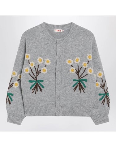 [해외직구] 26 F/W 타이니코튼 그레이 라운드넥 WOOLLEN 가디건 (KIDS ) AW26-105WO-U07 B0052309789