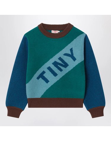 [해외직구] 26 F/W 타이니코튼 컬러블록 스웨터 WITH 인따르시아 LETTERING 로고 (KIDS ) AW26-138WO-M24 B0052315204