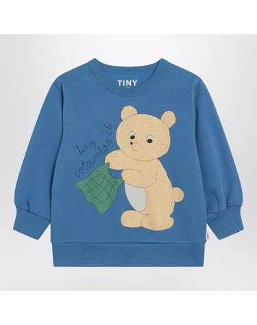[해외직구] 26 F/W 타이니코튼 블루 코튼 맨투맨 WITH 베어 프린트 (KIDS ) AW26-437CO-R18 B0052315210